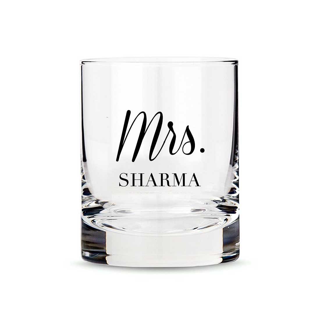 Classy Customized Whiskey Glass -Perfect Gift for Whisky Wife - Mrs Nutcase