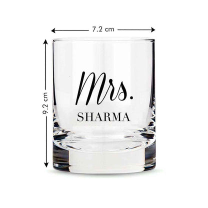 Classy Customized Whiskey Glass -Perfect Gift for Whisky Wife - Mrs Nutcase