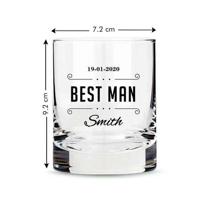 Beautiful Personalized Whiskey Glass - Wedding Gift - Best Man Gifts Nutcase