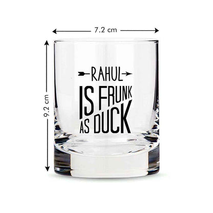 Superb Personalized Whiskey Glass - Gift For Him Husband Boyfriend - Frunk Duck Nutcase