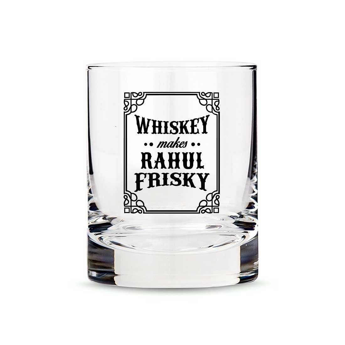 Awesome Custom Whiskey Glass -Perfect Gift for Girlfriend Boyfirend  - Frisky Nutcase
