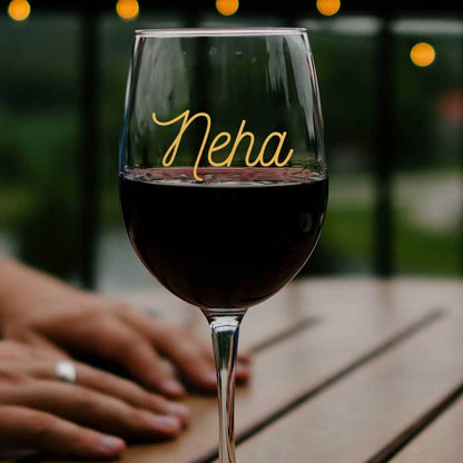 Customized Wine Glasses With Name Wine Glass - Add Name