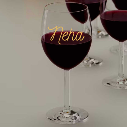 Customized Wine Glasses With Name Wine Glass - Add Name