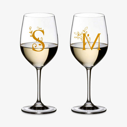 Customized Wine Glasses for Couples Anniversary Gift Ideas for Couples - Monogram