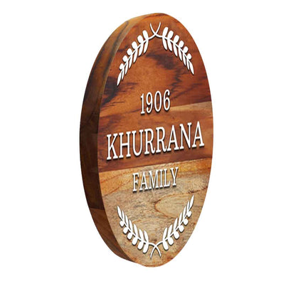 Customized Wooden Nameplate for Home Outdoor with Acrylic Cut Out Fonts