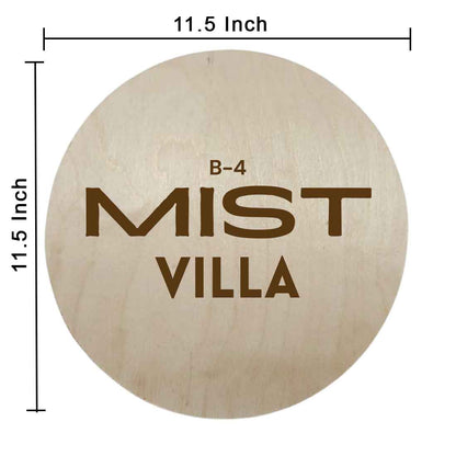 Personalized Round Engraved Name Plate for Home Flat Outdoor Name Board