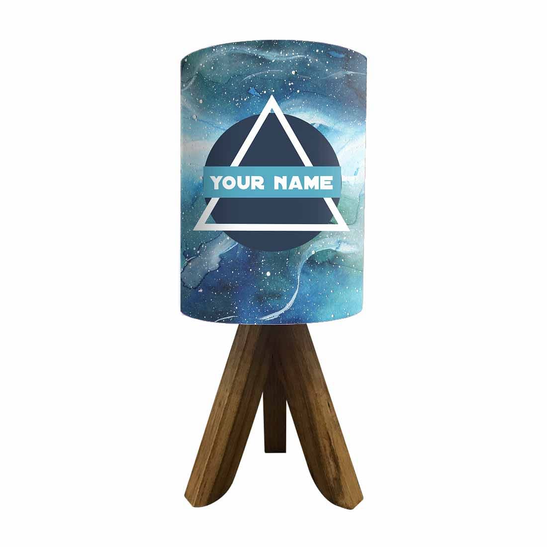 Customized Table Lamps For Study - Blue Watercolor Nutcase