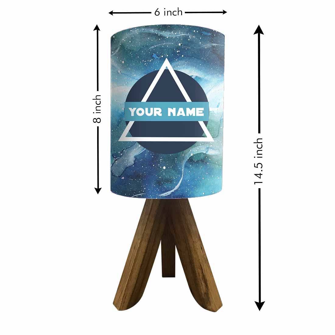 Customized Table Lamps For Study - Blue Watercolor Nutcase