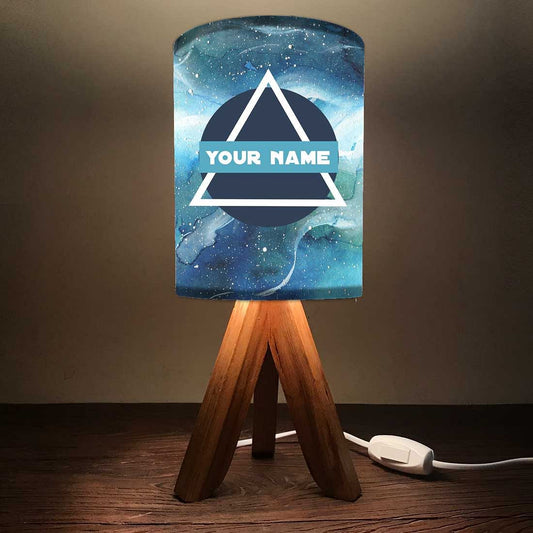 Customized Table Lamps For Study - Blue Watercolor Nutcase