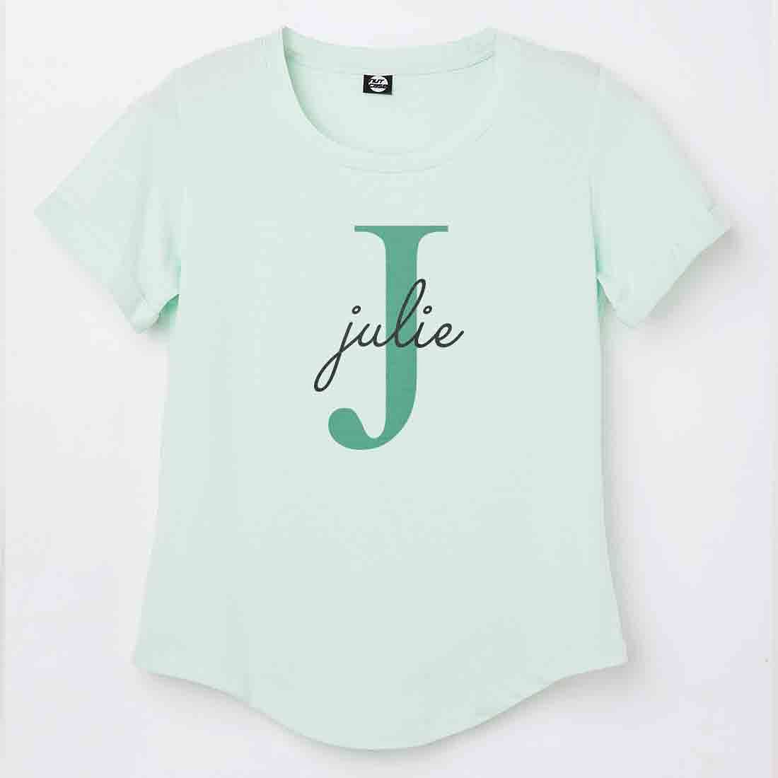 Classy Monogram Personalized T-shirt For Women Nutcase
