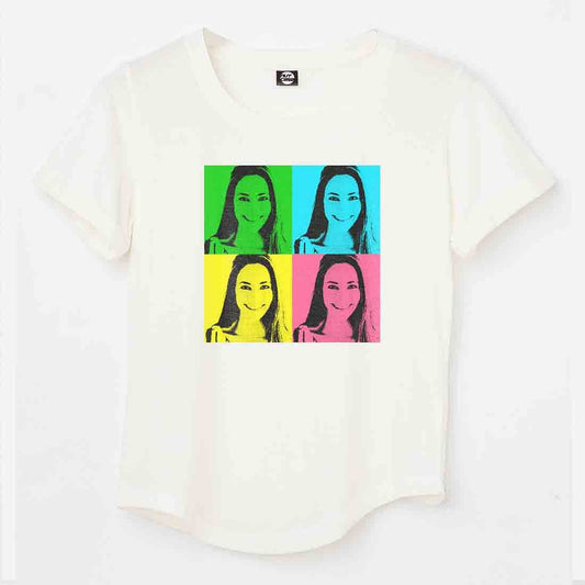 4 Color Pop Art Photo T-shirt For Women Nutcase