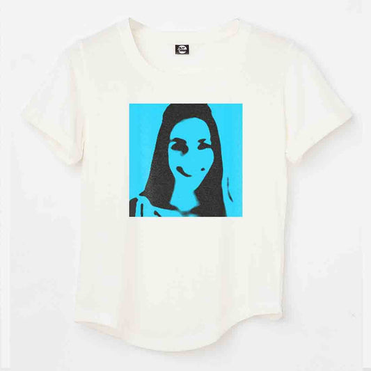 Blue Pop Art Photo T-shirt For Women Nutcase