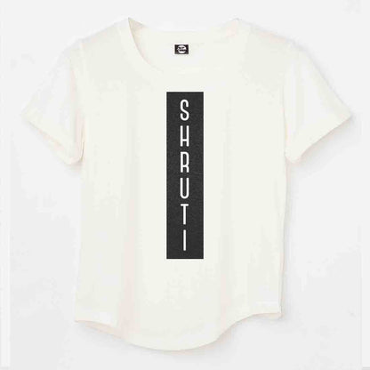 Vertical Name Personalized T-shirt For Women Nutcase