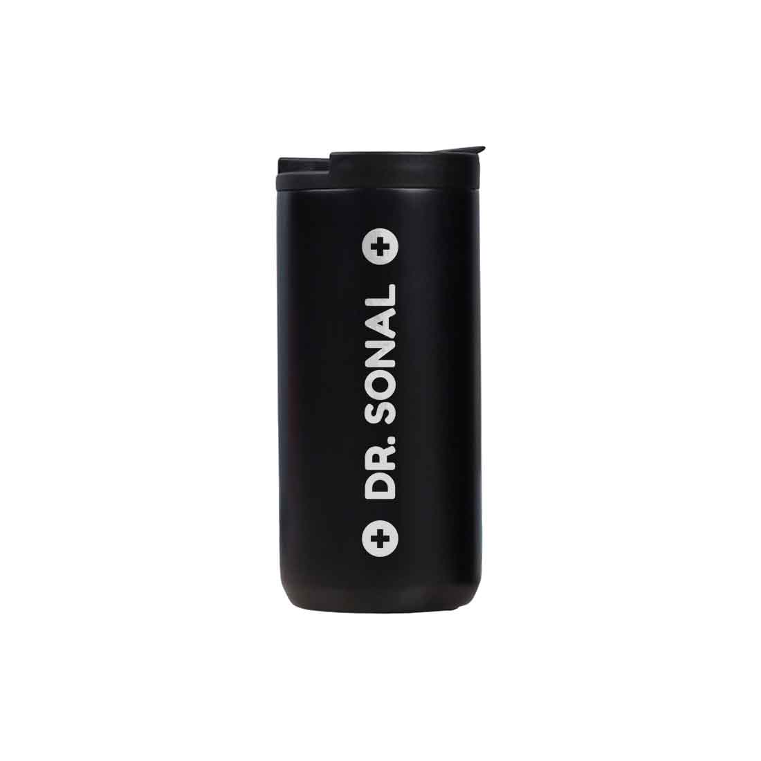 Personalised Coffee Tumbler with Lid for Travelling Portable Flask sipper (400 ML) - Gift for Doctors