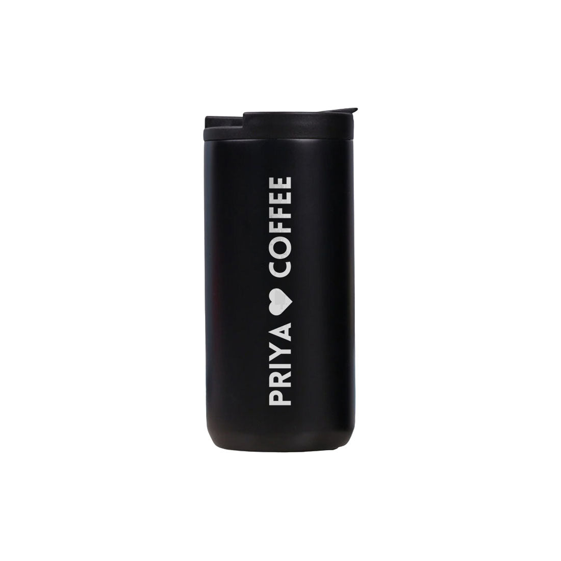 Personalised Stainless Steel Coffee Tumbler Engraved Custom Travel Mug Vacuum Flask (400 ML) - design name