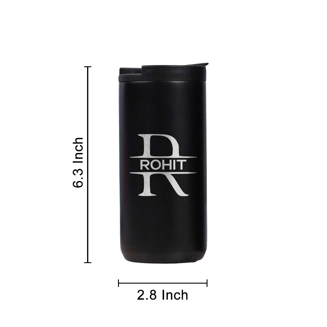 Personalised Steel Mug for Tea Engraved Custom Travel Mug Vacuum Flask (400 ML)