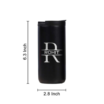 Personalised Steel Mug for Tea Engraved Custom Travel Mug Vacuum Flask (400 ML)