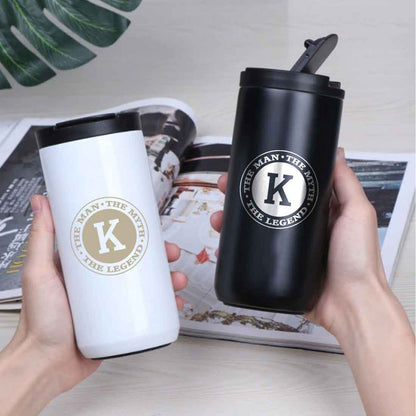 Customised Tea and Coffee Thermos Tumbler with Lid for Travelling Office Engraved Sipper Flask