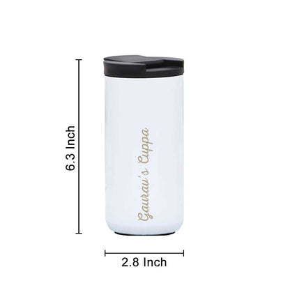 Engraved Personalized Stainless Steel Tumbler Coffee Mug with lid for Office Travel College