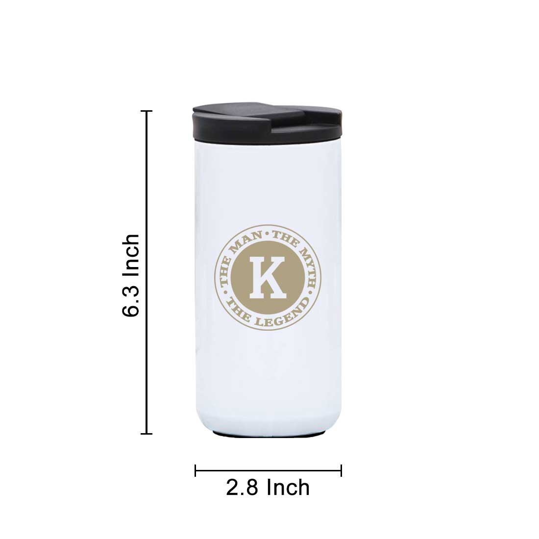 Customised Tea and Coffee Thermos Tumbler with Lid for Travelling Office Engraved Sipper Flask