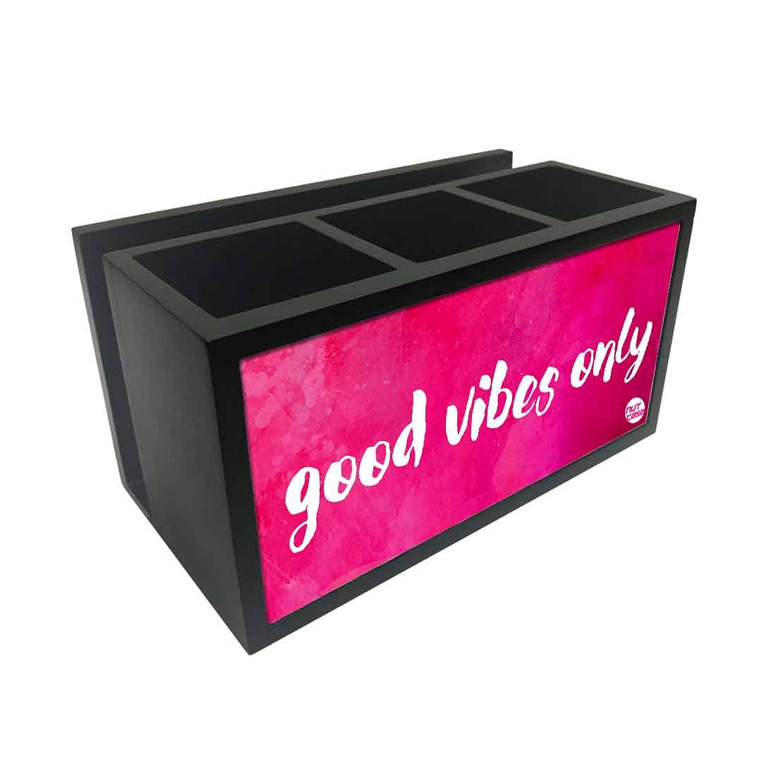 Cutlery Tissue Holder Napkin Stand -  Good Vibes Only Nutcase