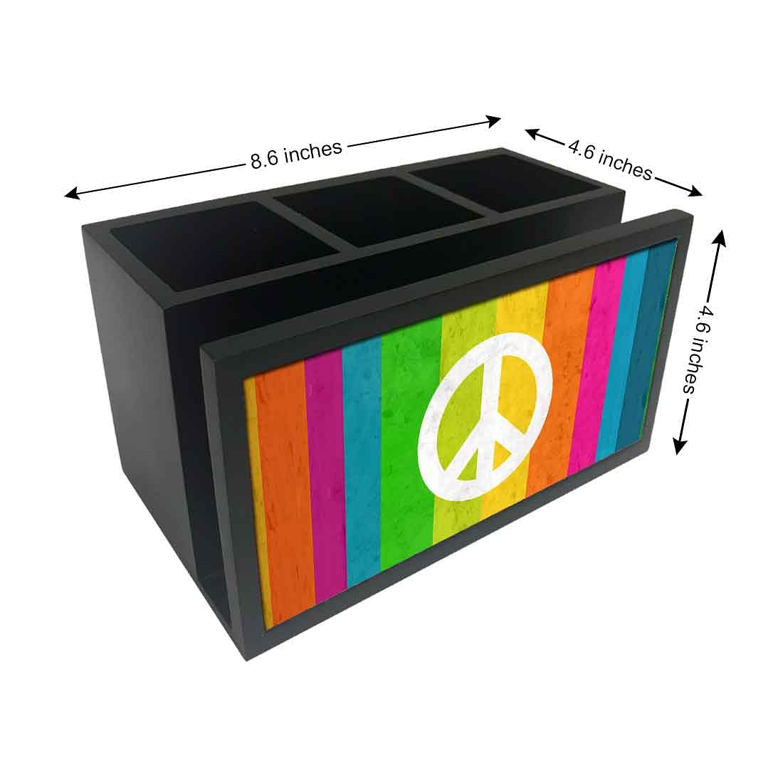 Cutlery Tissue Holder Napkin Stand -  Peace Rainbow Color Nutcase