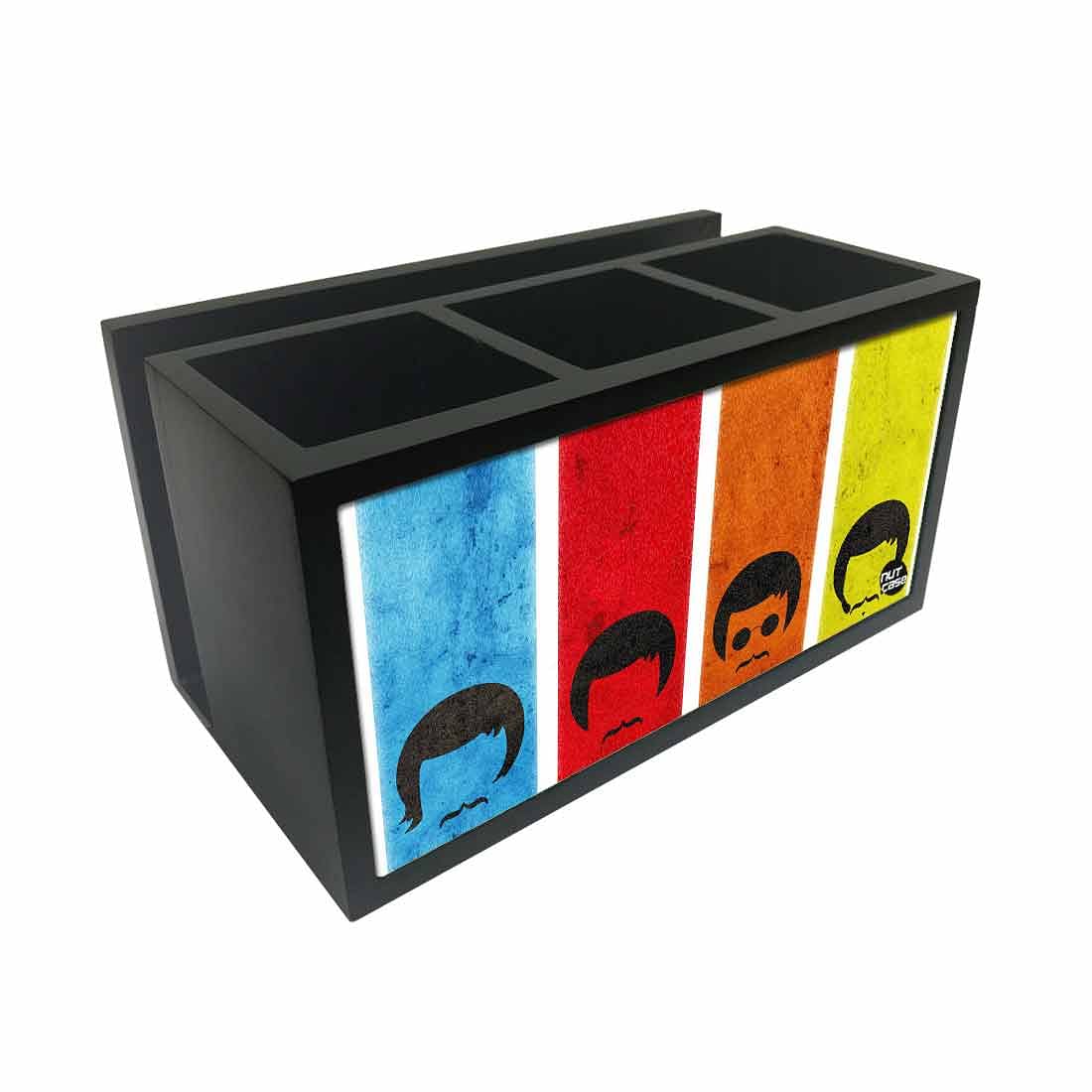 Cutlery Tissue Holder Napkin Stand -  Rainbow Color Faces Nutcase