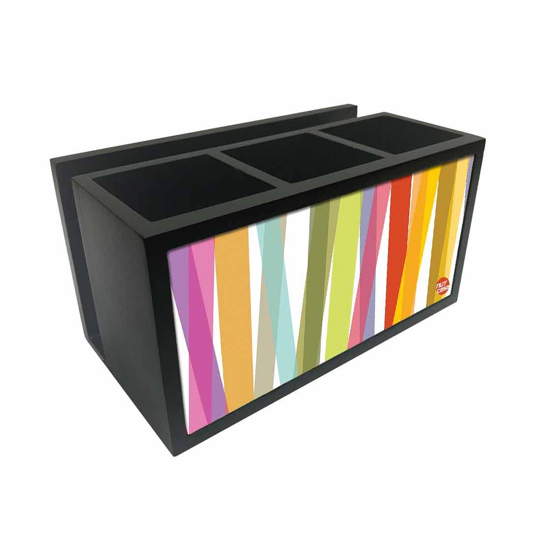 Cutlery Tissue Holder Napkin Stand -  Colorful Strips Nutcase