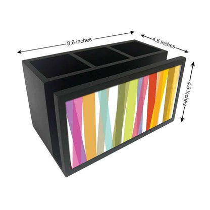 Cutlery Tissue Holder Napkin Stand -  Colorful Strips Nutcase