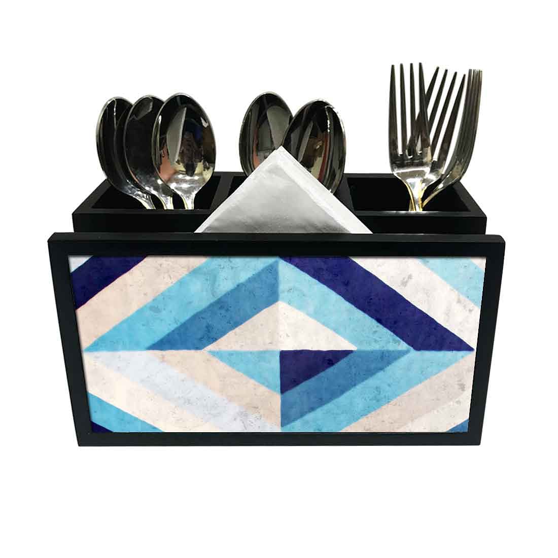 Cutlery Tissue Holder Napkin Stand -  Blue Diamond Nutcase