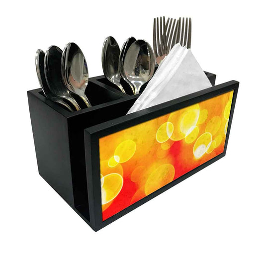 Cutlery Tissue Holder Napkin Stand -  Golden Dots Nutcase