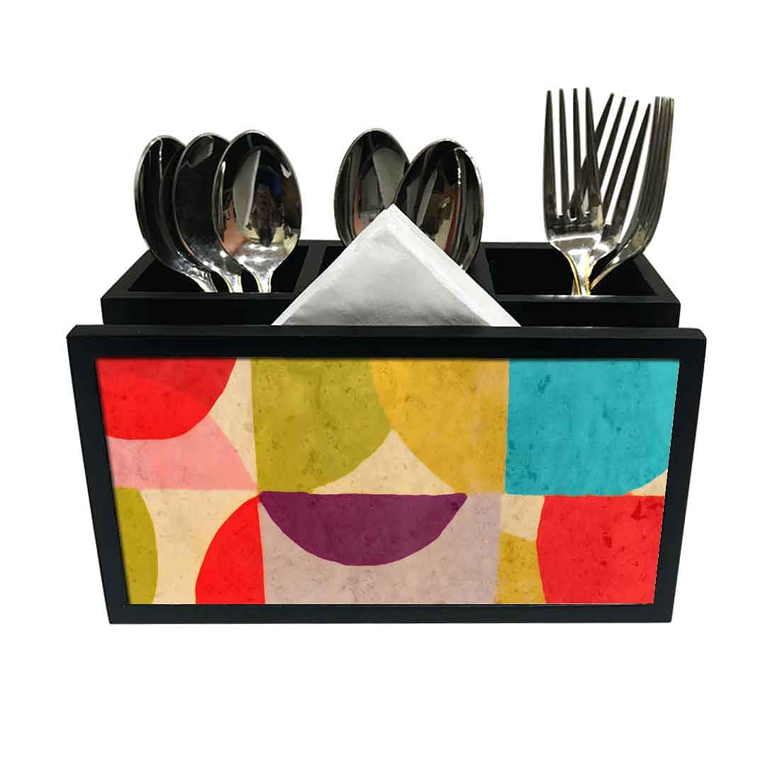 Cutlery Tissue Holder Napkin Stand -  Pattern Design Nutcase