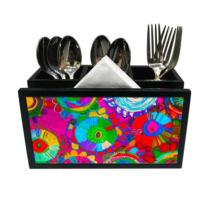 Cutlery Tissue Holder Napkin Stand -  Classic Design Pattern Nutcase