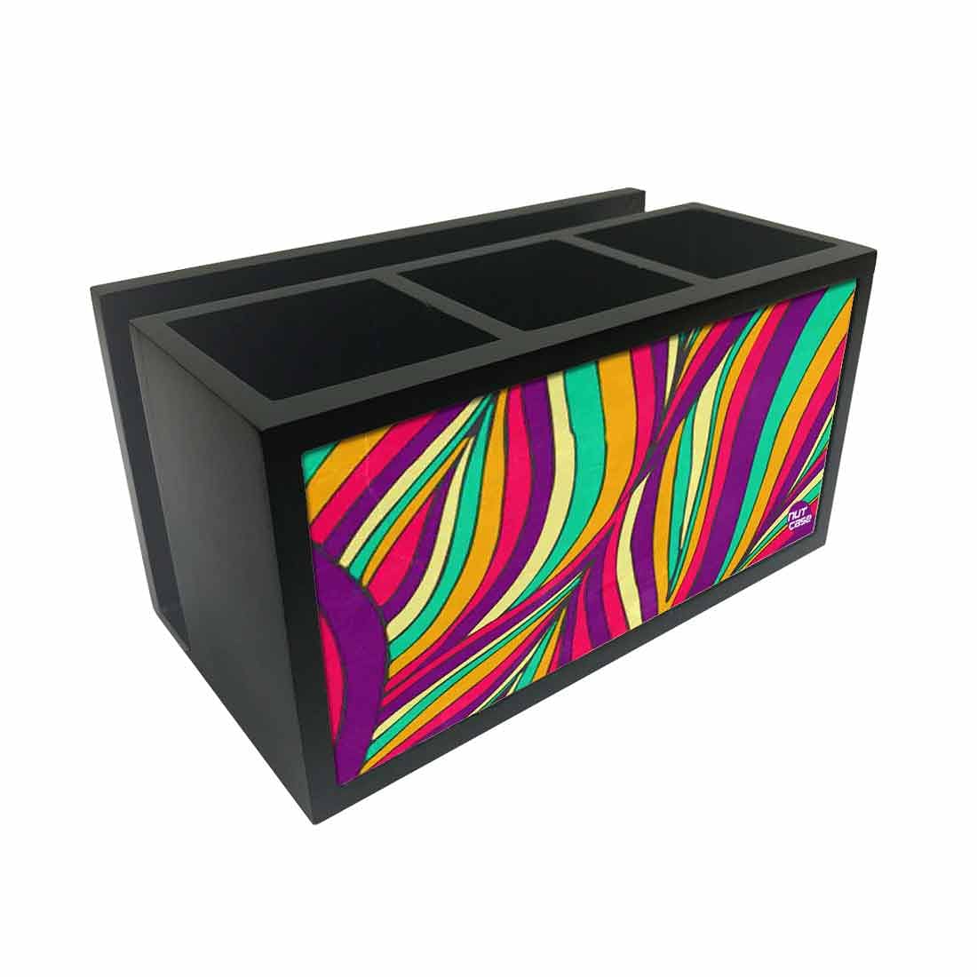 Cutlery Tissue Holder Napkin Stand -  Multicolor Strips Nutcase