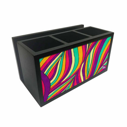 Cutlery Tissue Holder Napkin Stand -  Multicolor Strips Nutcase