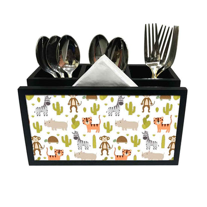 Cutlery Tissue Holder Napkin Stand -  Animals and Cactus Nutcase