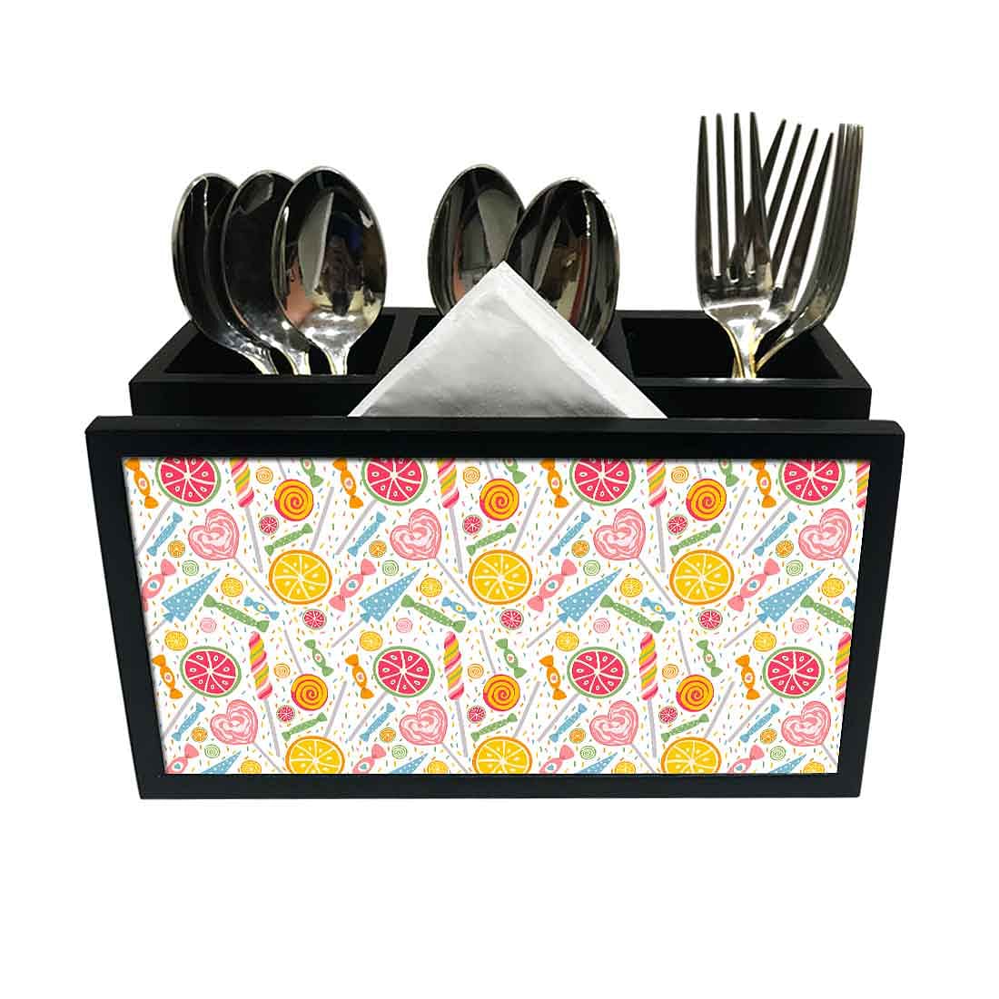Cutlery Tissue Holder Napkin Stand -  Colorful Candy Nutcase