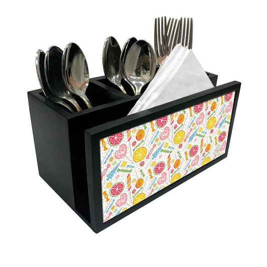 Cutlery Tissue Holder Napkin Stand -  Colorful Candy Nutcase