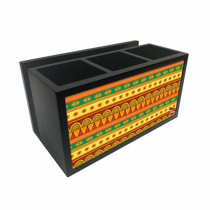 Cutlery Tissue Holder Napkin Stand -  Yellow Ethnic Nutcase