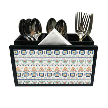 Cutlery Tissue Holder Napkin Stand -  Geometric Design Nutcase