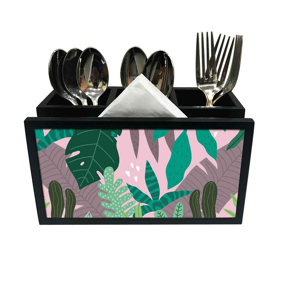 Cutlery Tissue Holder Napkin Stand -  Tropical Vibes Nutcase