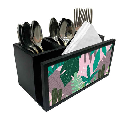 Cutlery Tissue Holder Napkin Stand -  Tropical Vibes Nutcase