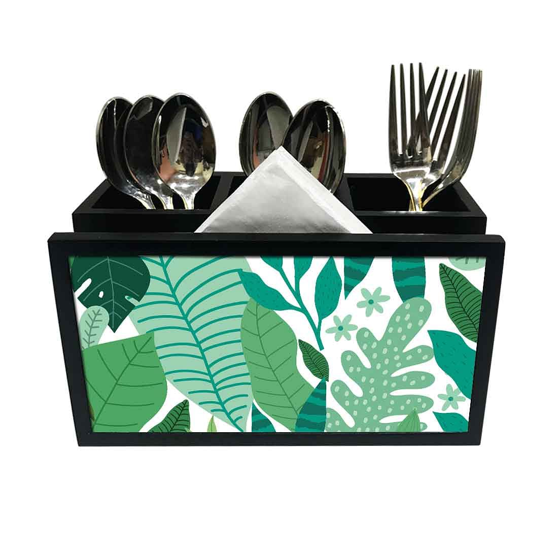 Cutlery Tissue Holder Napkin Stand -  Tropical Nutcase