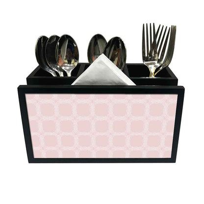 Cutlery Tissue Holder Napkin Stand -  Pattern Circle Nutcase