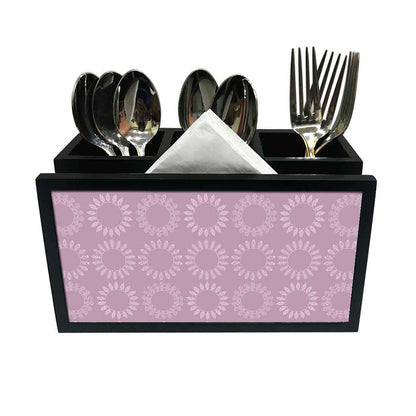 Cutlery Tissue Holder Napkin Stand -  Circle Pattern Nutcase