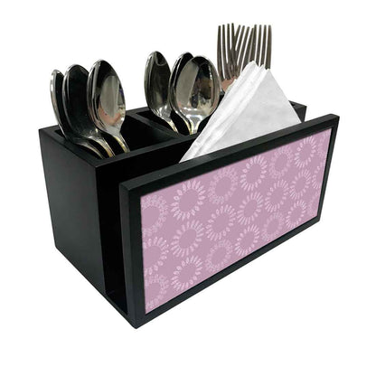 Cutlery Tissue Holder Napkin Stand -  Circle Pattern Nutcase