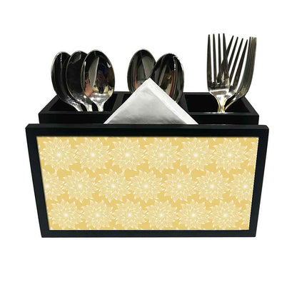 Cutlery Tissue Holder Napkin Stand -  Floral Design Nutcase