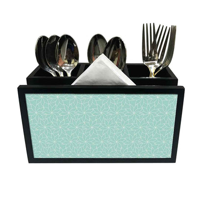 Cutlery Tissue Holder Napkin Stand -  Flower Pattern Design Nutcase