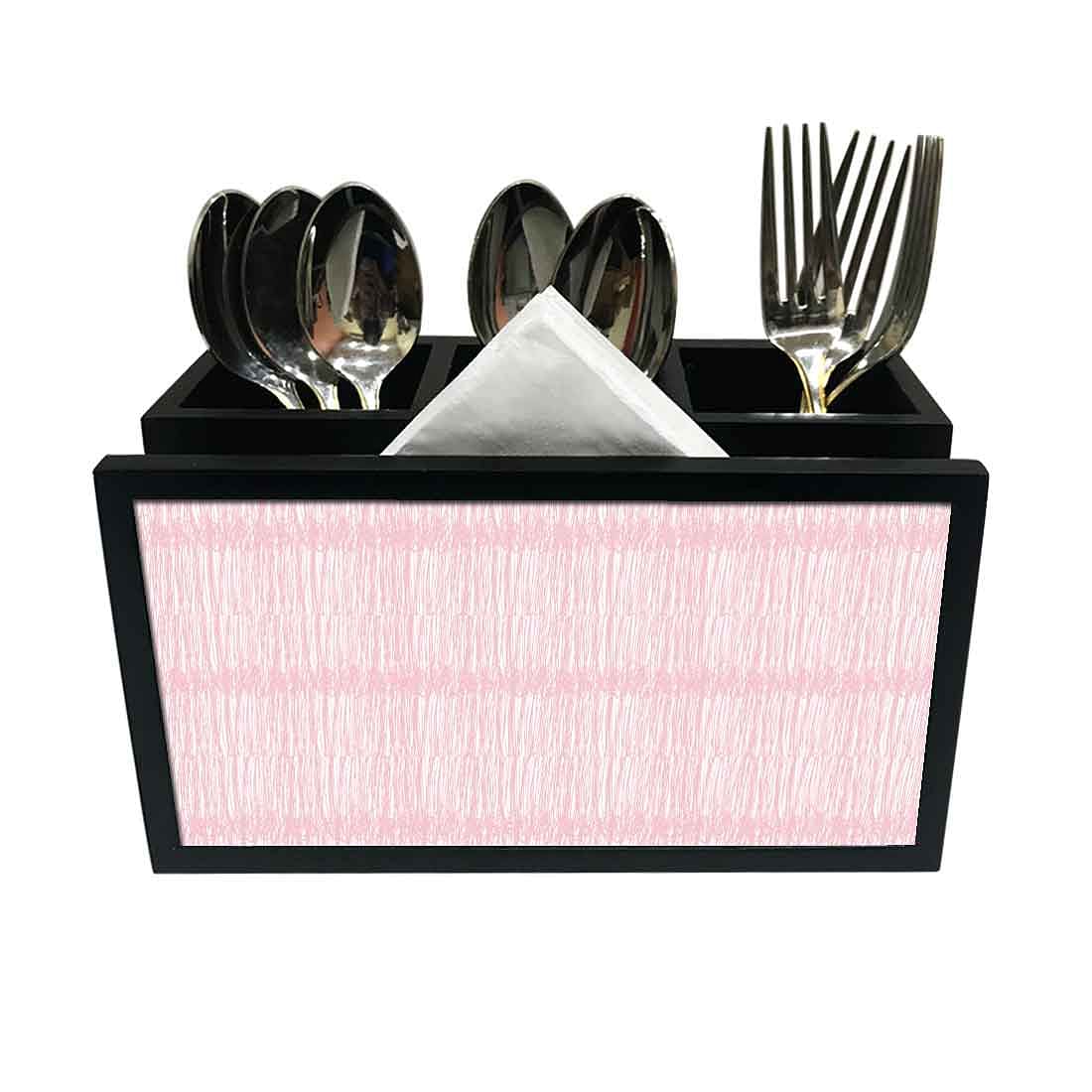 Cutlery Tissue Holder Napkin Stand -  Pink Shade Nutcase