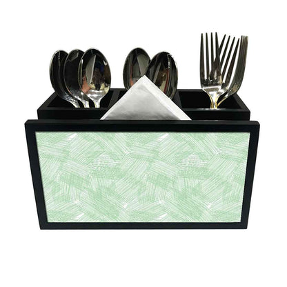 Cutlery Tissue Holder Napkin Stand -  Green Shade Nutcase